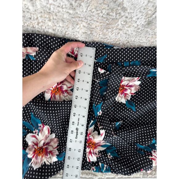 NEW Primark Size 16 Cropped Floral Print Polka Dot Belt Pants Casual NWT - Picture 5 of 10